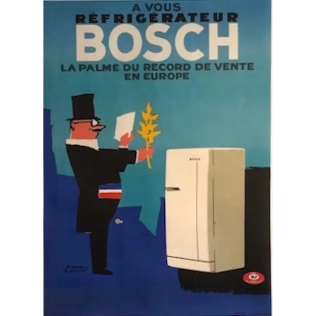 French Provincial 1960s Original French Poster, Bosch La Palme Du Record For Sale - Image 3 of 4