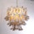 Italian Petal Suspension Lamp with Glass Gray and White Glass, 1990s For Sale - Image 9 of 12
