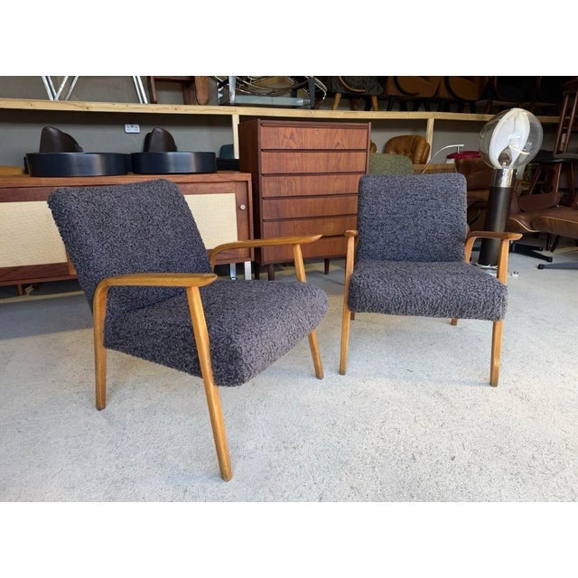 Mid-Century Modern Vintage Danish Lounge Chairs, Set of 2 For Sale - Image 3 of 18