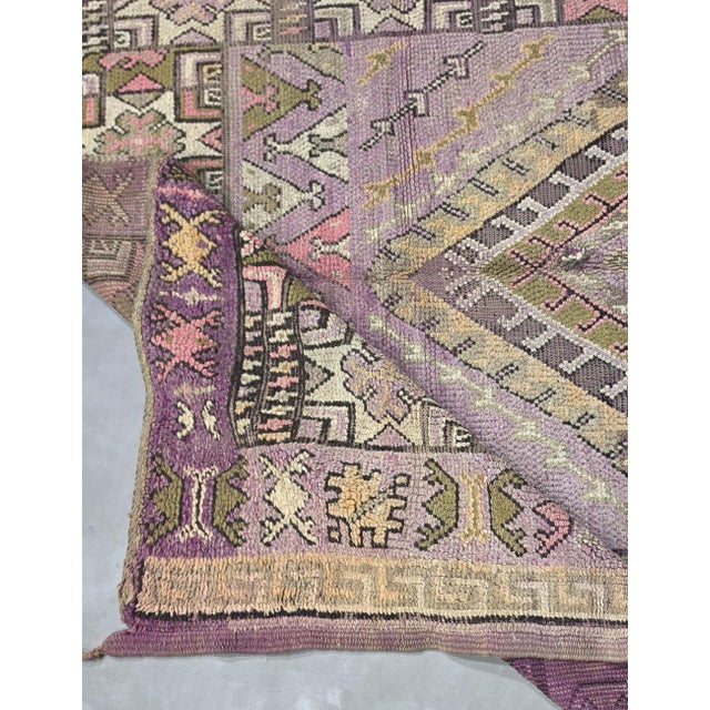 Purple Vintage Moroccan Area Rug - 9.8 X 5.8 Ft For Sale - Image 8 of 8