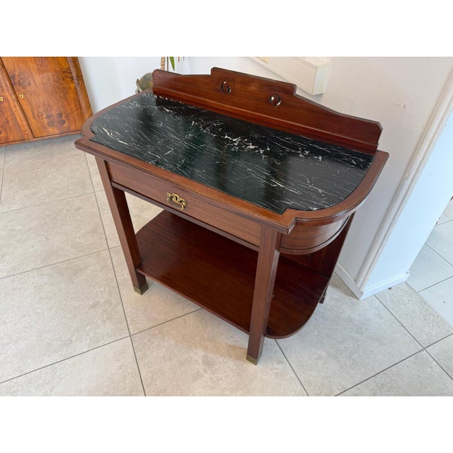 Wood Art Nouveau Side Table in Mahogany, 1920s For Sale - Image 7 of 14