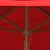 Traditional Velop 7.5Ft Squre Wooden Pulley Market Umbrella (No Tilt), Red For Sale - Image 3 of 4