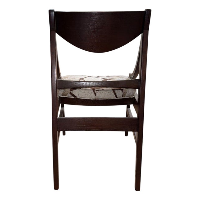 Set of Six Mid-Century Dark Wood Dining Chairs, Italy, 1960's. For Sale - Image 4 of 10