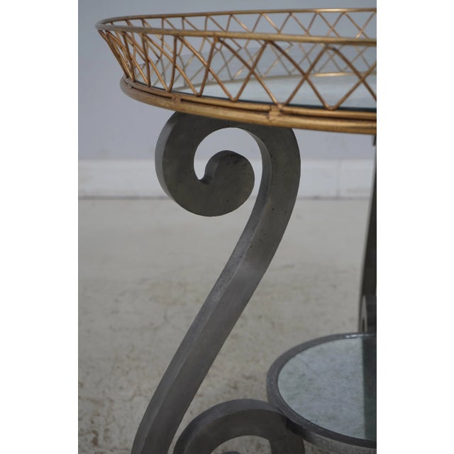 John Richard Modern Design Mirror Top Lamp Table For Sale In Philadelphia - Image 6 of 12