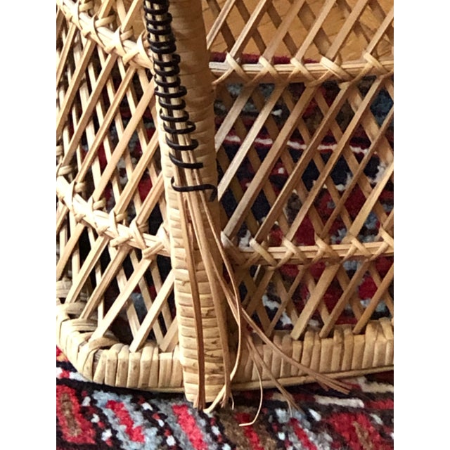 Mid-Century Boho Rattan Armchair For Sale - Image 10 of 13