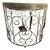 Vintage Metal Demilune Detailed Console Table For Sale