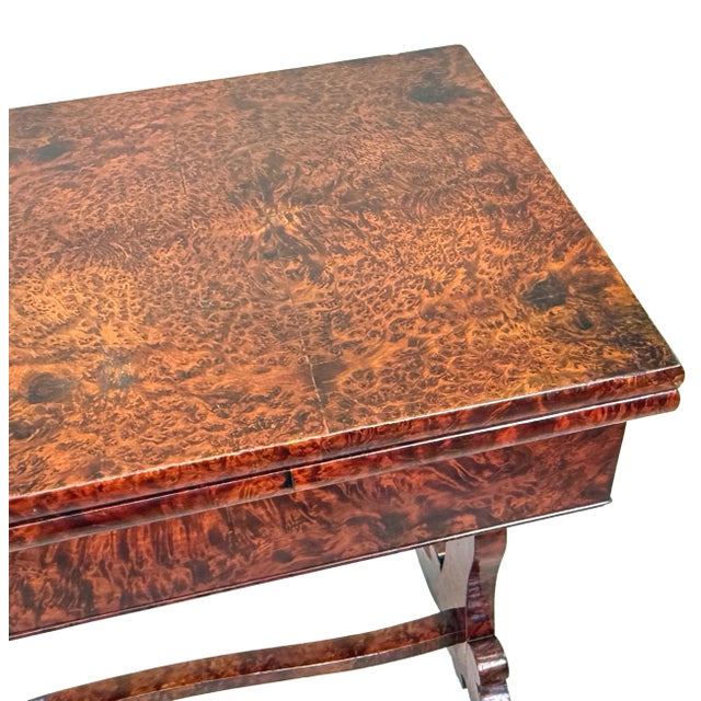 Brown 19th Century Thuya Wood Card Games Table, 1840 For Sale - Image 8 of 15