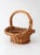 Vintage Woven Wicker Gathering Basket With Twisted Handle For Sale - Image 4 of 13