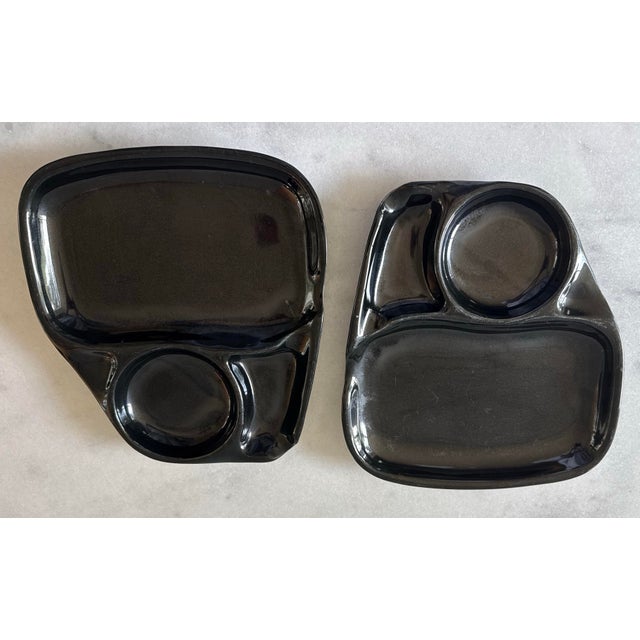 Ceramic Mid 20th Century Mid Century Modern Ceramic Black and White "Tv Set" by Rubel - 4 pcs For Sale - Image 7 of 11