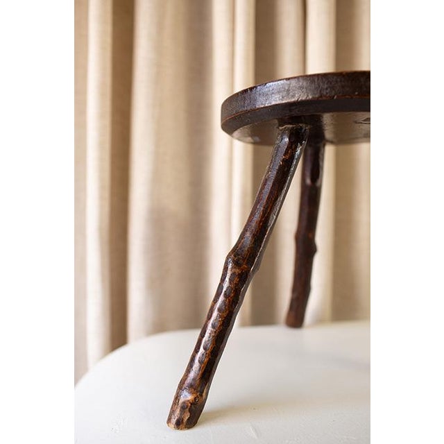 Antique Primitive Farm Milking Stool, Mid 20th Century For Sale In Minneapolis - Image 6 of 9