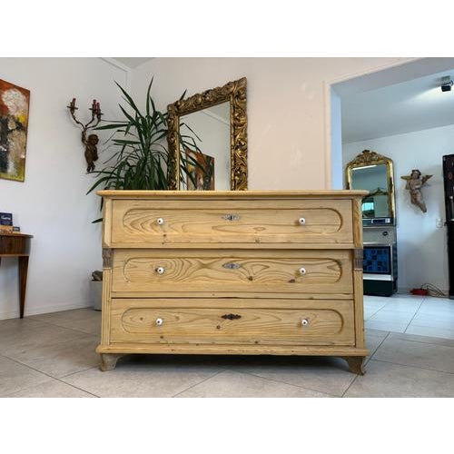 Biedermeier Chest of Drawers in Softwood For Sale - Image 15 of 15