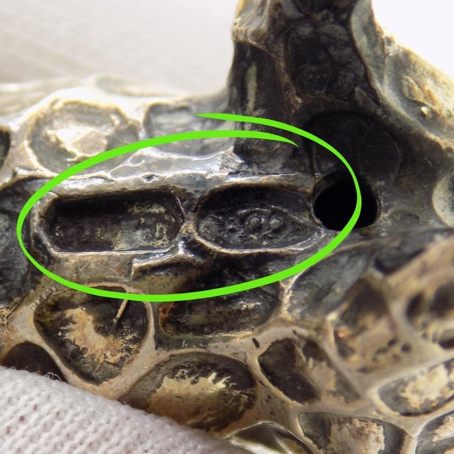 Silver Vintage Italian Handmade Genuine Silver Detailed Giraffe Figurine Miniature For Sale - Image 8 of 10