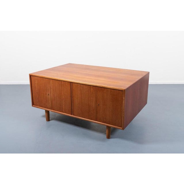 Modern Danish Architectural Teak Desk, 1950s For Sale - Image 9 of 17
