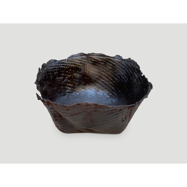 Polished Buffalo Hide Container For Sale - Image 16 of 18