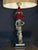 2000 - 2009 2000s Hollywood Regency Gold Figural Table Lamp With Red Crystals For Sale - Image 5 of 5