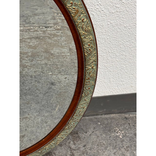 Wood The Uttermost Company Oval Wall Mirror For Sale - Image 7 of 12