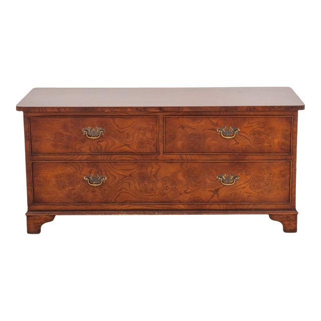 Stained Ash "Three Drawer" Blanket Chest Chairish