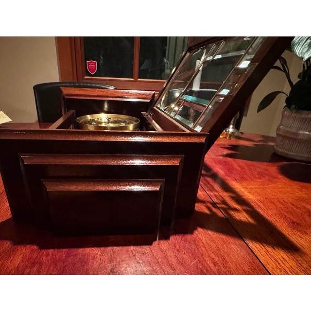 Ansonia Clock Company Vintage Ansonia “Gold Medallion” Model 830 Triple Chime Wall Clock For Sale - Image 4 of 12