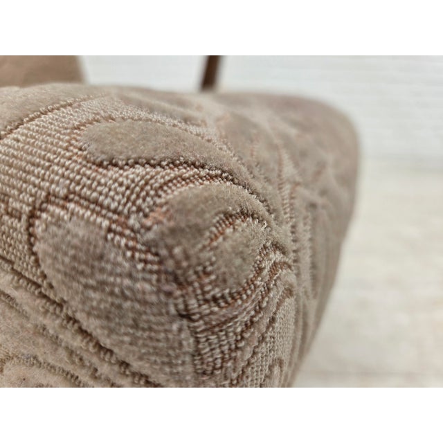 Wood Danish Armchair in Furniture Wool and Beech Wood, 1960s For Sale - Image 7 of 18