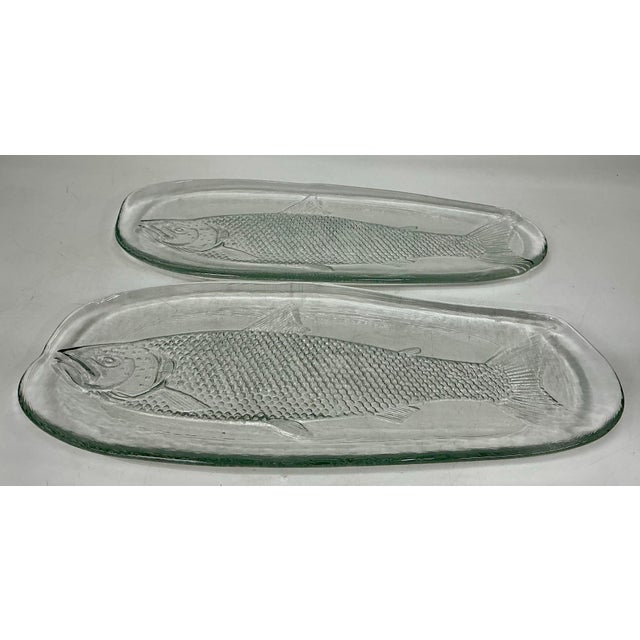 Kosta Boda Pair of Large Vintage Kosta Boda Sweden Fish Platters For Sale - Image 4 of 11