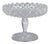 Faceted Compote in Clear Crystal Glass with Star-Patterned Rim, 1930s For Sale