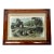 Antique Eva Hollyer Countryside Print in Burl Wood Frame For Sale