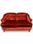 1970s Burnt Orange Crushed Velvet Curved Loveseat For Sale - Image 10 of 10