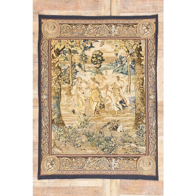Vintage Chinese Aubusson Tapestry, 04'09 X 06'05 For Sale - Image 10 of 10