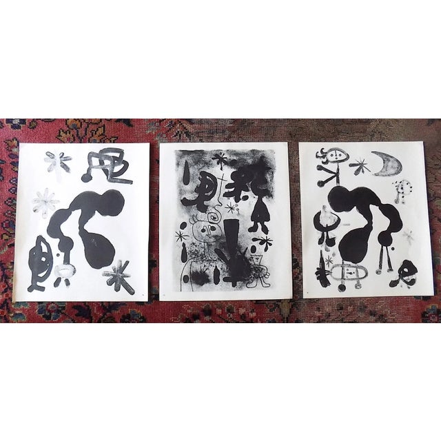 Mid 20th Century Vintage Abstract Joan Miro Lithographs - Set of 3 For Sale - Image 5 of 6