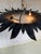 Glass Spanish 1950s Sunburst Leaf Ceiling Fixture With Frosted Glass For Sale - Image 7 of 14