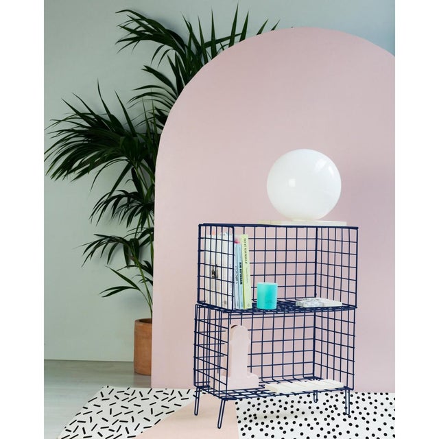 New Coral Wire Shelf Two Compartments Storage Shelf by Houtique For Sale In Miami - Image 6 of 9