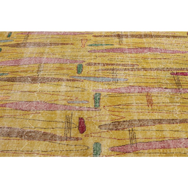 Mid 20th Century Zeki Muren Distressed Vintage Turkish Sivas Rug - 06'08 X 09'00 For Sale - Image 5 of 10