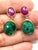 English Bochic "Capri" Ruby & Rough Cut Emeralds Set In 18K Gold & Silver For Sale - Image 3 of 7