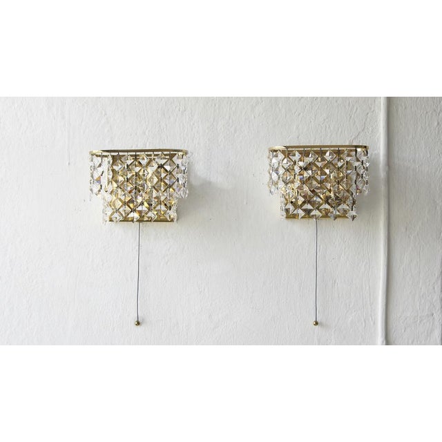 Crystal Glass Wall Lamps from Palwa, Set of 2 For Sale - Image 6 of 7