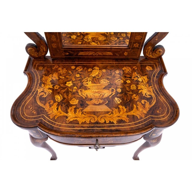 Antique Marquetry Dressing Table, Spain, 1700s For Sale - Image 4 of 15