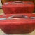 Mid Century Marbled Red Luggage - Set of Two For Sale - Image 10 of 10