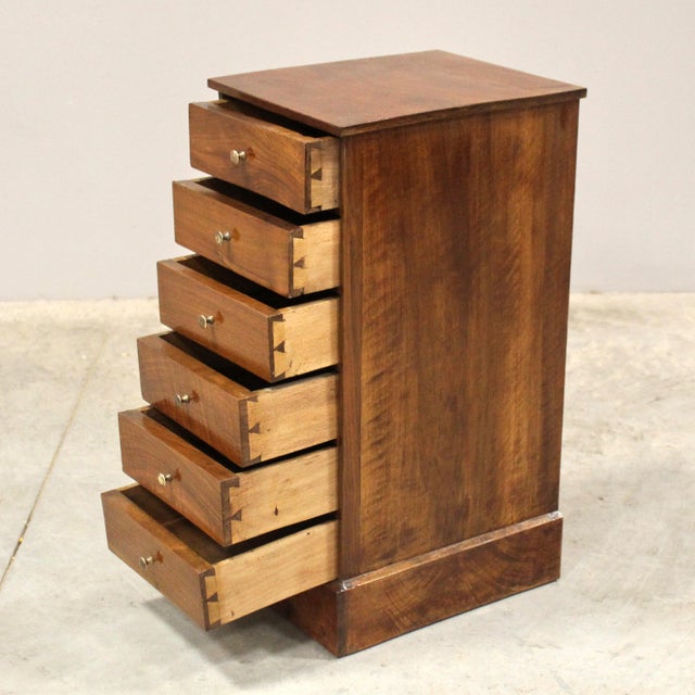 Bedside Table in Walnut For Sale - Image 6 of 9