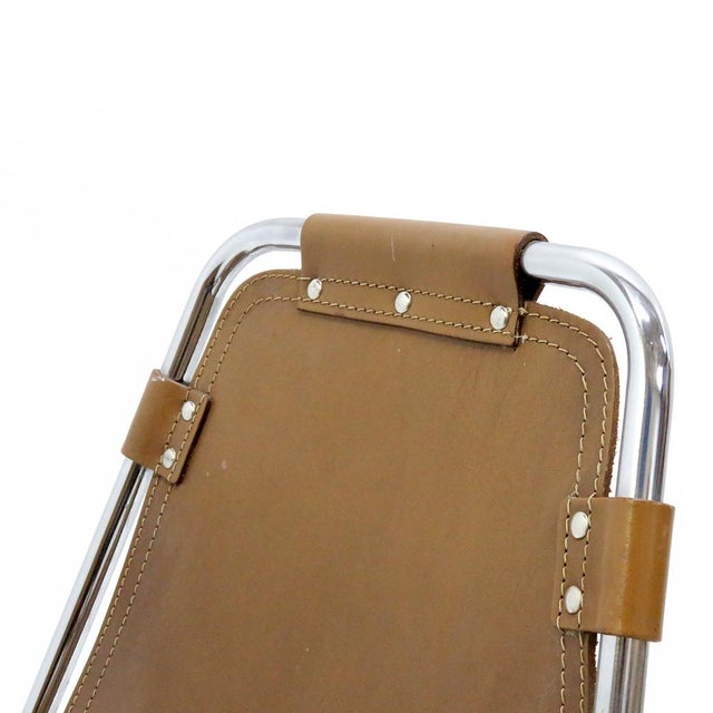 Brown ‘Les Arcs’ Chair Selected by Charlotte Perriand, 1960 For Sale - Image 8 of 9