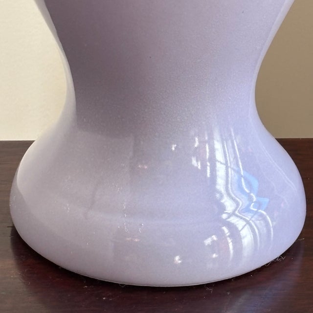 1980s Lavender Ginger Jar Table Lamp For Sale - Image 11 of 15