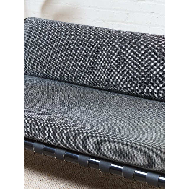 Vintage 1970s Black Lacquered Sofa For Sale - Image 9 of 12