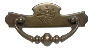 National Lock Brass Eagle Bridge Drawer Pull