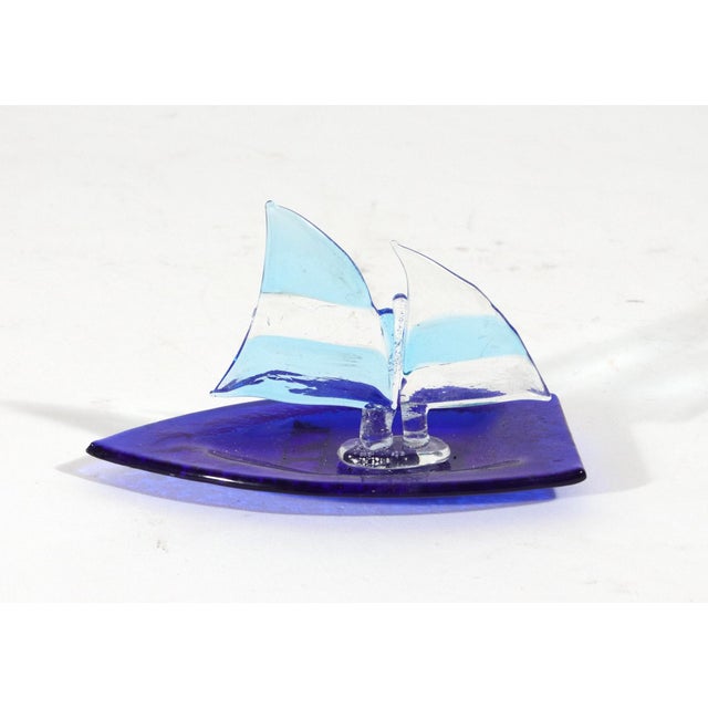Vintage Modern Murano Glass Model of Sailing Ships For Sale - Image 17 of 18