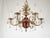 Metal Antique 6 Light Shimmering Oxblood Empire Brass Cut Lead Crystal Chandelier ~ Rewired ~ Restored ~ Rejuvenated ~ Ready to Hang ~ For Sale - Image 7 of 12