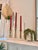 Hollywood Regency Brass Three-Candle Candelabra on White Marble Base For Sale - Image 9 of 11