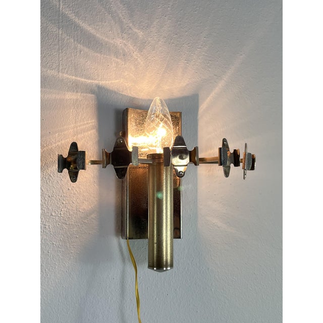 Mid-Century Modern Murano Glass and Brass Wall Lamps from Sciolari, 1960s, Set of 2 For Sale - Image 18 of 18