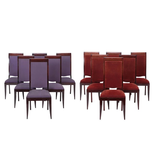 French Mahogany Tall Back Dining Chairs, Circa 1930. Set of 12. For Sale - Image 11 of 11