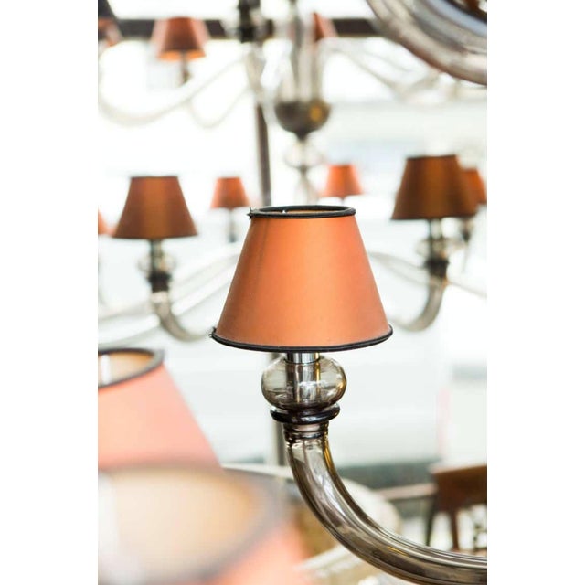Large Vintage Murano Glass Chandelier, 1980s For Sale - Image 8 of 9