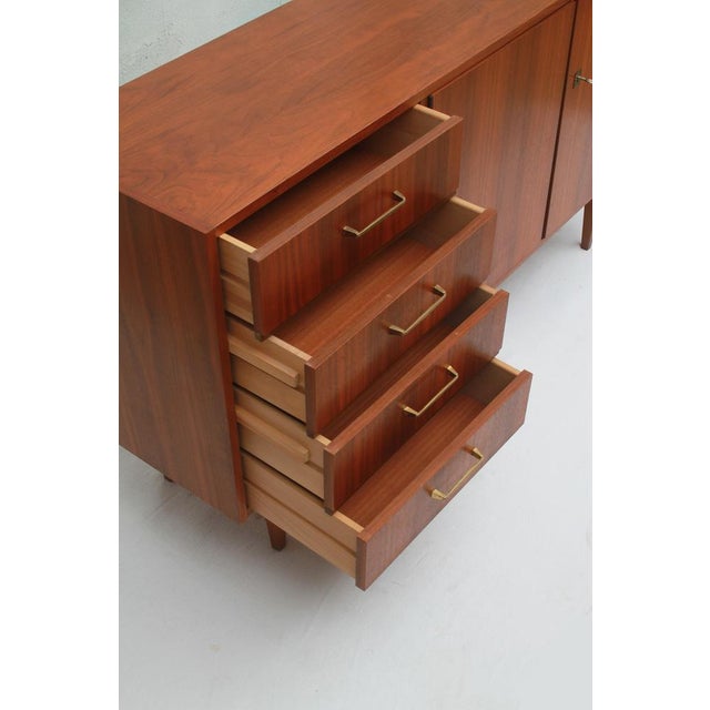 Mid-Century Modern Sideboard in Walnut with 4 Drawers, 1965 For Sale - Image 3 of 9