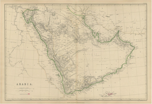 Antique Map of the Arabian Peninsula, 1860