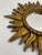 Mid 20th Century Vintage Mid 20th Century 12.5" Gilded Sunburst Accent Wall Mirror For Sale - Image 5 of 18